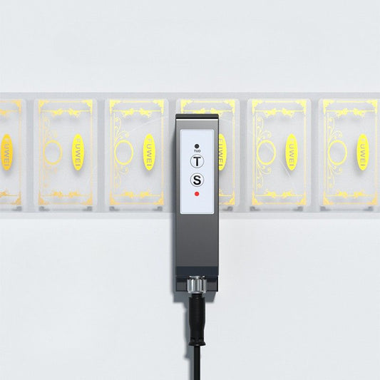 Clear-on-Clear Transparent Label Sensor | Universal NPN/PNP Forked Capacitive Switch with 0.1ms High-Speed Response