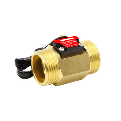 G3/4" Brass Hall Effect Water Flow Sensor, 2-50L/min High Precision Flowmeter, DC 5-18V