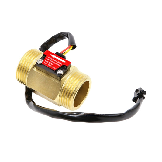 G3/4" Brass Hall Effect Water Flow Sensor, 2-50L/min High Precision Flowmeter, DC 5-18V