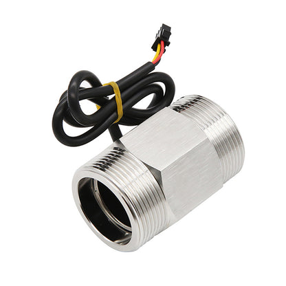 DN40 DN50 Stainless Steel Water Flow Sensor, 1.5" & 2" Turbine Flowmeter, 5-300 L/min, DC 5-24V Hall Effect Pulse Output