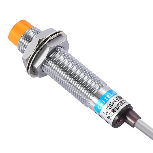 M12 Inductive Proximity Sensor, 4mm Detection, NPN NO, Unshielded, DC 6-36V Metal Sensing Switch