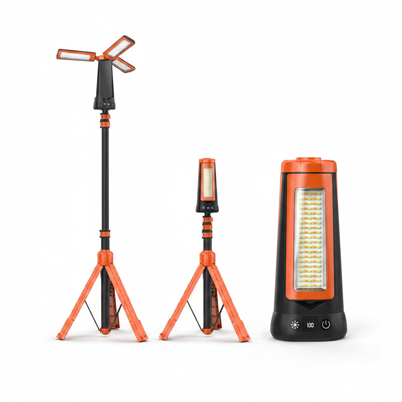 Three-Leaf Outdoor Camping Light with Stand – Long-Lasting Emergency Work Light
