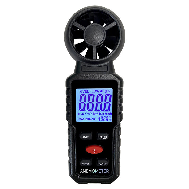 Digital handheld anemometer measuring instrument