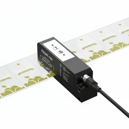 Clear-on-Clear Transparent Label Sensor | Universal NPN/PNP Forked Capacitive Switch with 0.1ms High-Speed Response