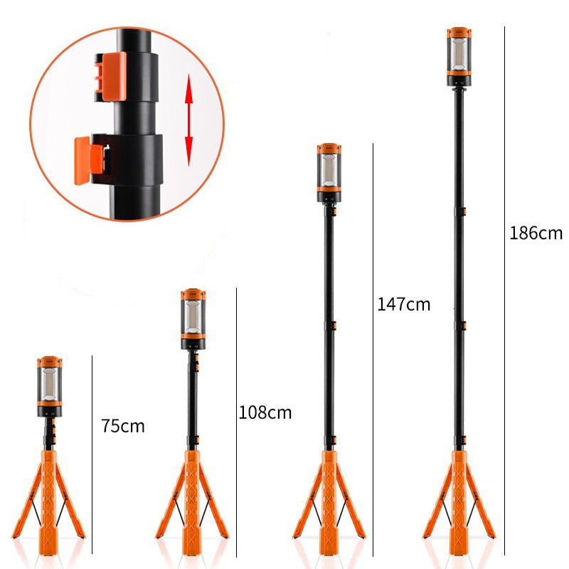 Three-Leaf Outdoor Camping Light with Stand – Long-Lasting Emergency Work Light