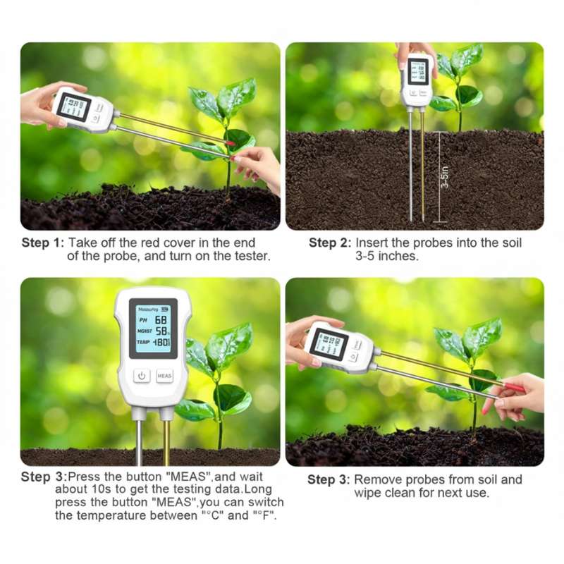 3 in 1 soil tester how to use