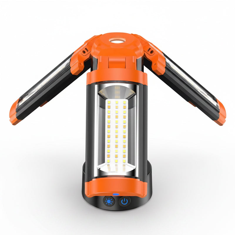 Three-Leaf Outdoor Camping Light with Stand – Long-Lasting Emergency Work Light