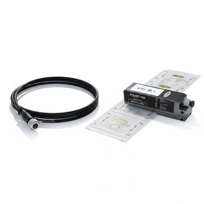 Clear-on-Clear Transparent Label Sensor | Universal NPN/PNP Forked Capacitive Switch with 0.1ms High-Speed Response