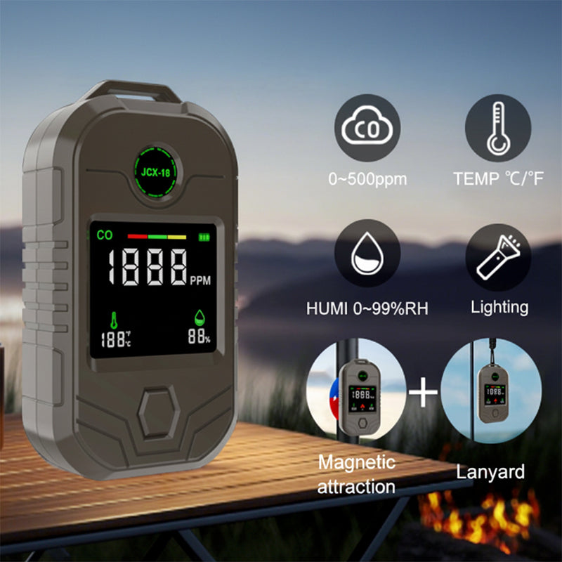 5-in-1 Multifunctional Outdoor Carbon Monoxide and Combustible Gas Detector