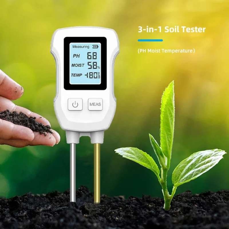Best 3-in-1 Soil pH, Moisture & Temperature Sensor soil tester for farming
