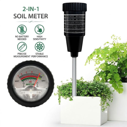Professional 2-in-1 Soil pH Meter & Tester for Farming | Best Most Accurate Soil Test